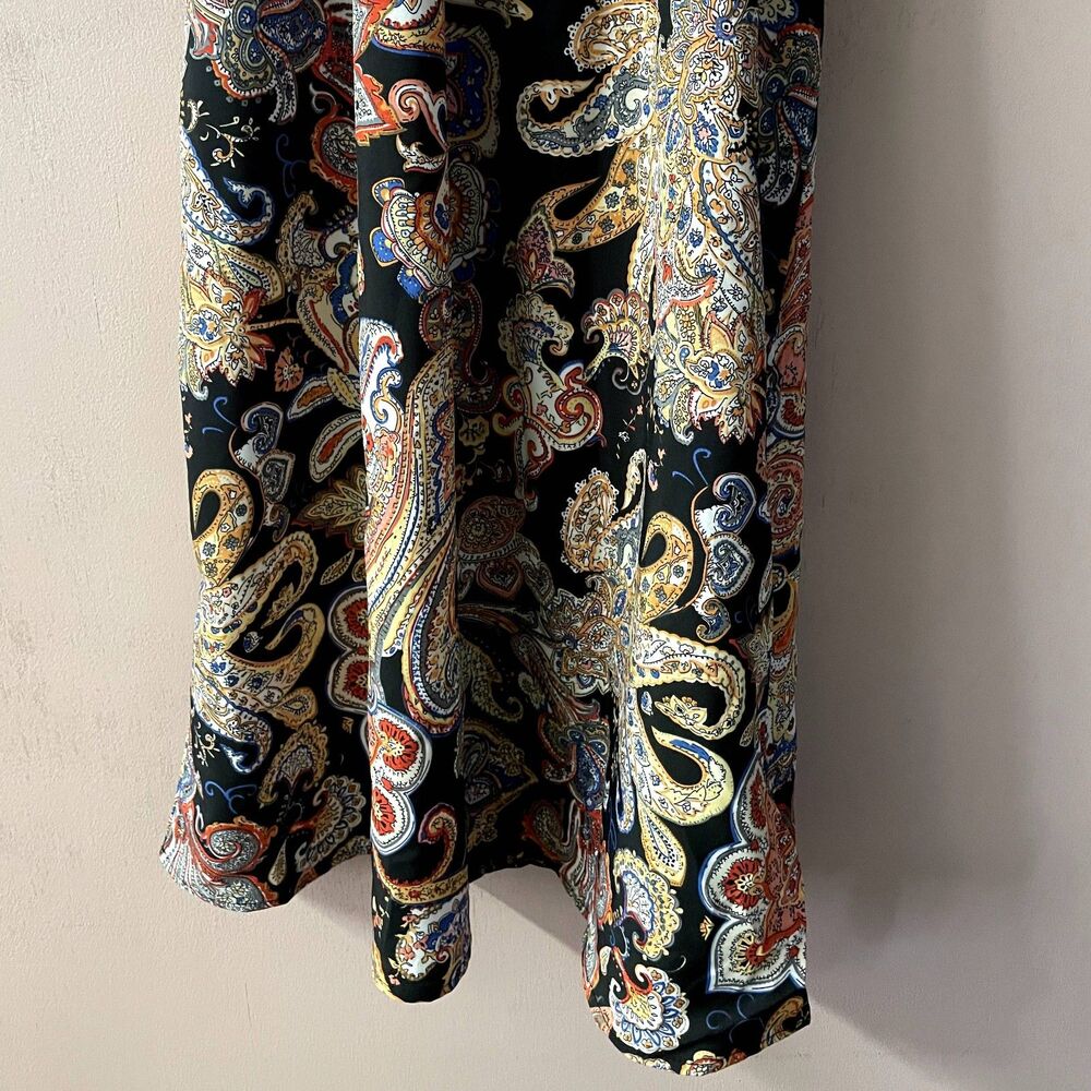 ‼️SOLD‼️SHEIN Vacay Black Paisley Halter Tie-Neck Dress - Picture 4 of 9